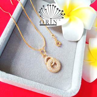 Dây chuyền mặt 2 vòng tròn dây mì khóa tròn cao cấp Orin D3797 đẳng cấp