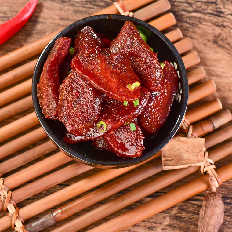 Thịt vịt khô vị cay Tứ Xuyên nhãn hiệu Dì Kiều