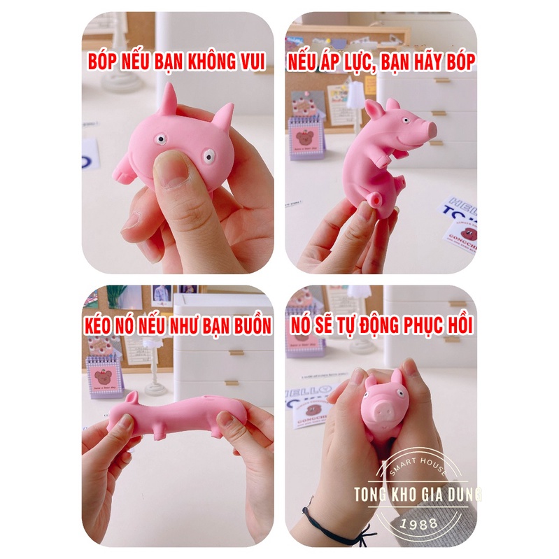 Đồ Chơi Con Heo Xả Stress SIÊU HÓT ❤️RẺ VÔ ĐỐI❤️ Heo Dẻo Bóp Mềm Co Dãn Đàn Hồi Ngộ Nghĩnh Giải Tỏa Căng Thẳng
