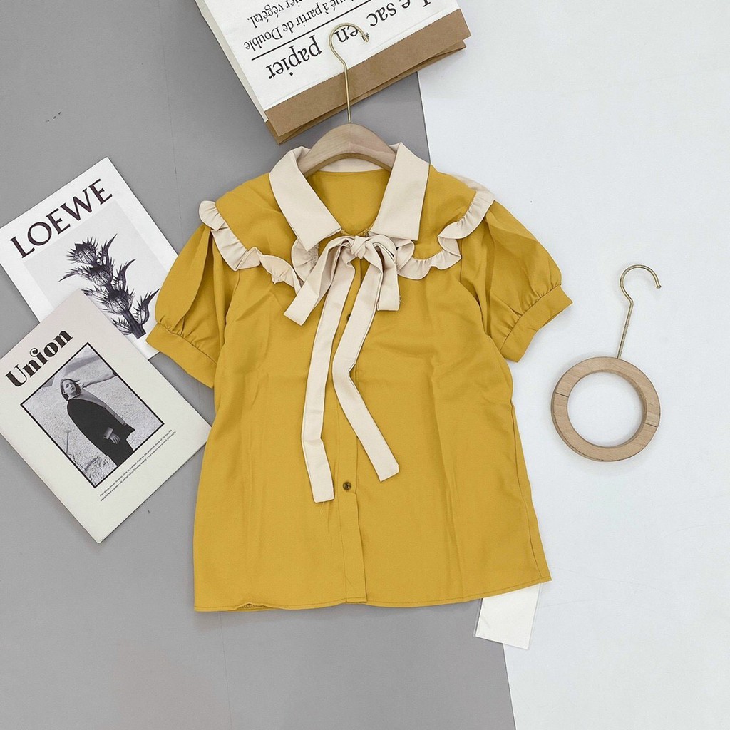 [ Mã WASTRUN4 giảm 10% tối đa 30K đơn 99K] Áo sơmi bánh bèo tiểu thư | BigBuy360 - bigbuy360.vn