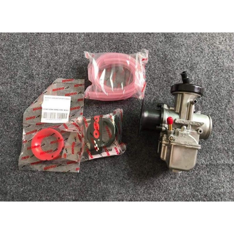 Bình xăng con nắp chao KOSO cho xe máy độ đủ size họng