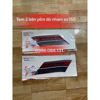 tem 2 bên yếm đỏ nhám ex155 zin chính hãng