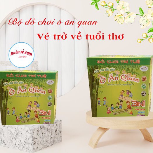 Bộ trò chơi dân gian Ô Ăn Quan 3 in 1( ô ăn quan; cờ vây; cờ caro) – 01351 Buôn rẻ