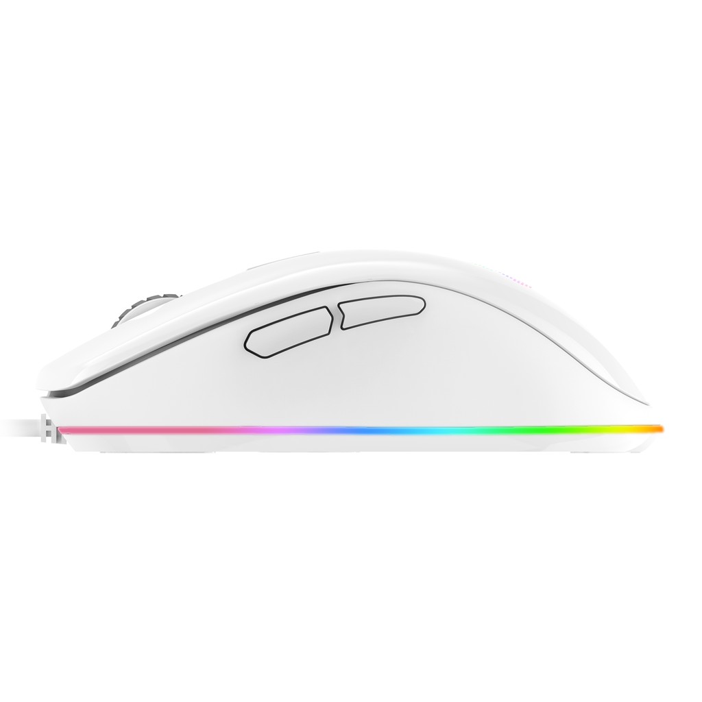 Chuột Gaming DareU EM908 White (LED RGB, BRAVO SENSOR)