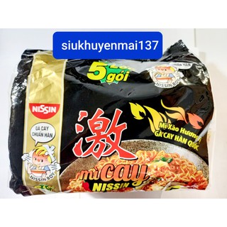 combo 5 gói mì gà xào vị cay hàn quốc nissin