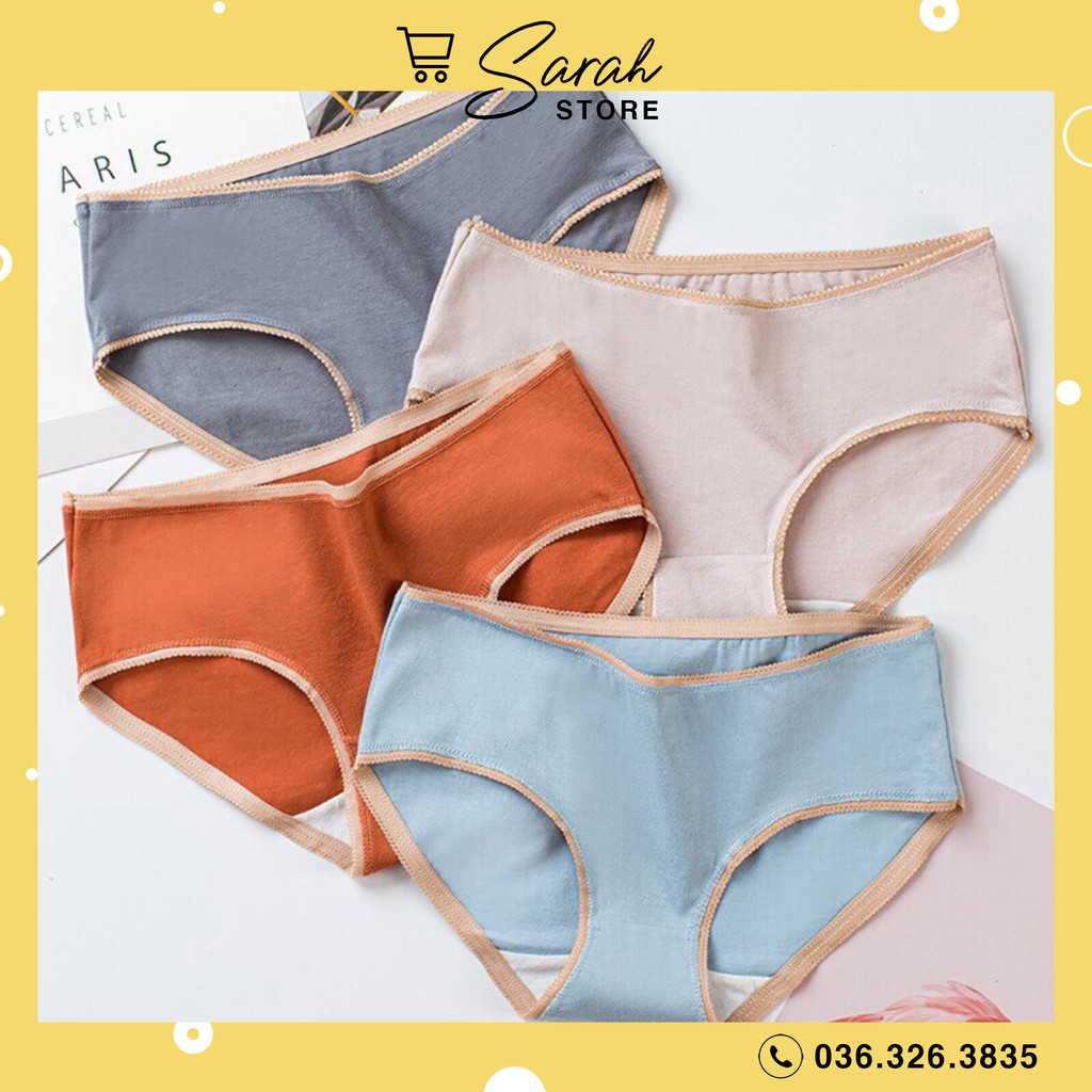 [Mã 12FASHIONSALE1 giảm 10K đơn 50K] Quần Lót Nữ Cotton Sợi Bông Đa Sắc Cao Cấp | BigBuy360 - bigbuy360.vn