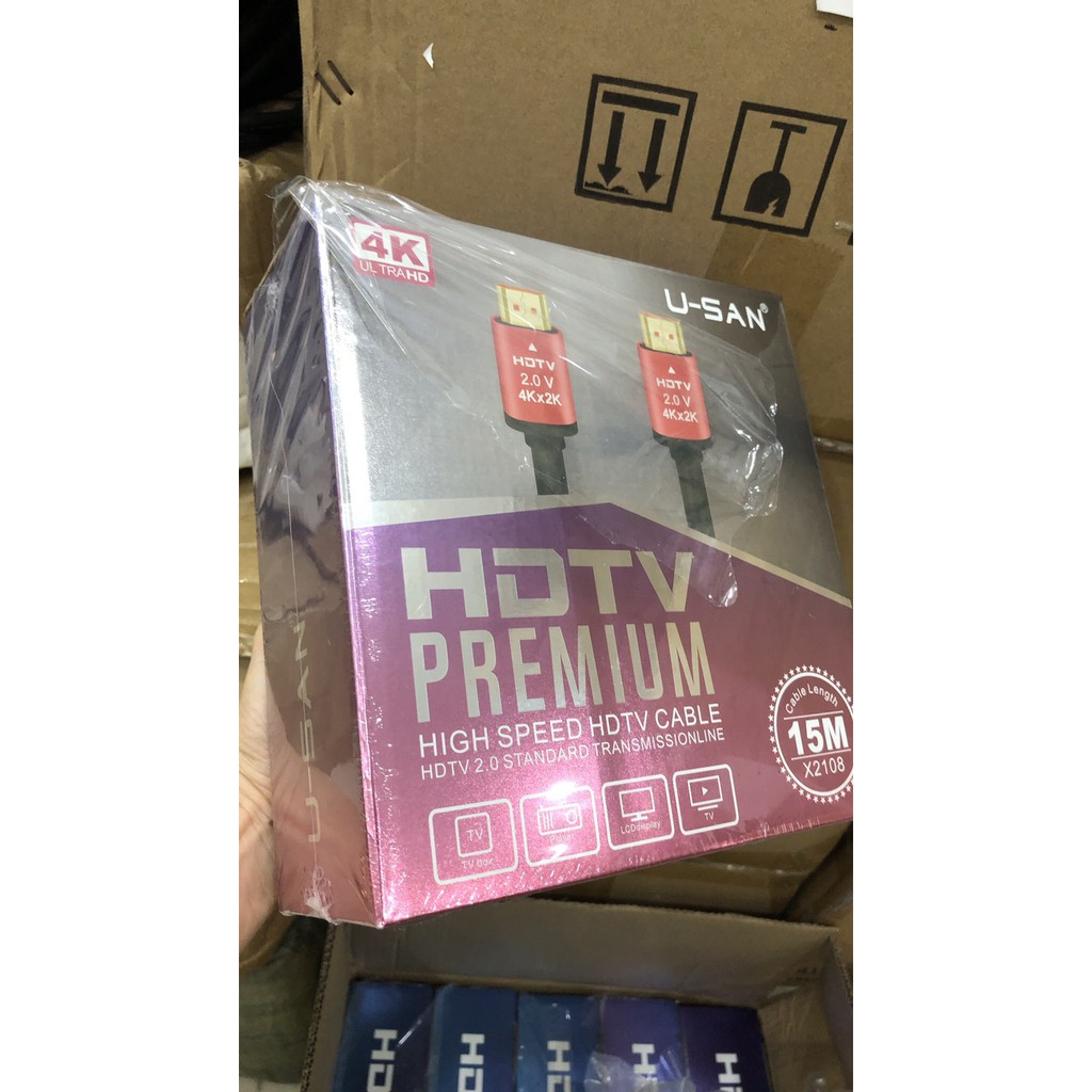 Dây Cáp Tín Hiệu HDMI 2.0 U-SAN 4k 10m Đầu Mạ Vàng BH 12 Tháng