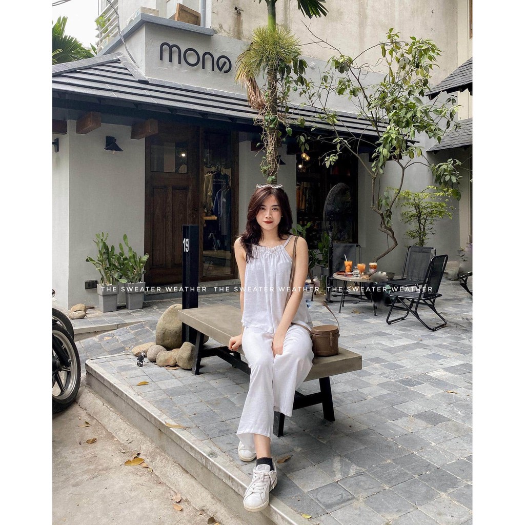 Áo đũi cổ yếm buộc dây | BigBuy360 - bigbuy360.vn