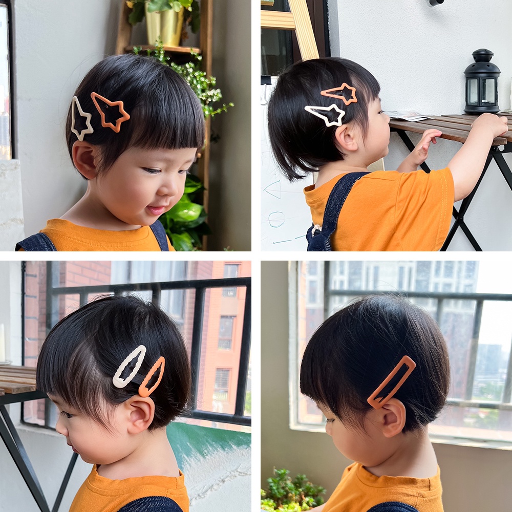 Set 3 Kẹp Tóc Màu Kẹo Đơn Giản Thời Trang Hàn Quốc
