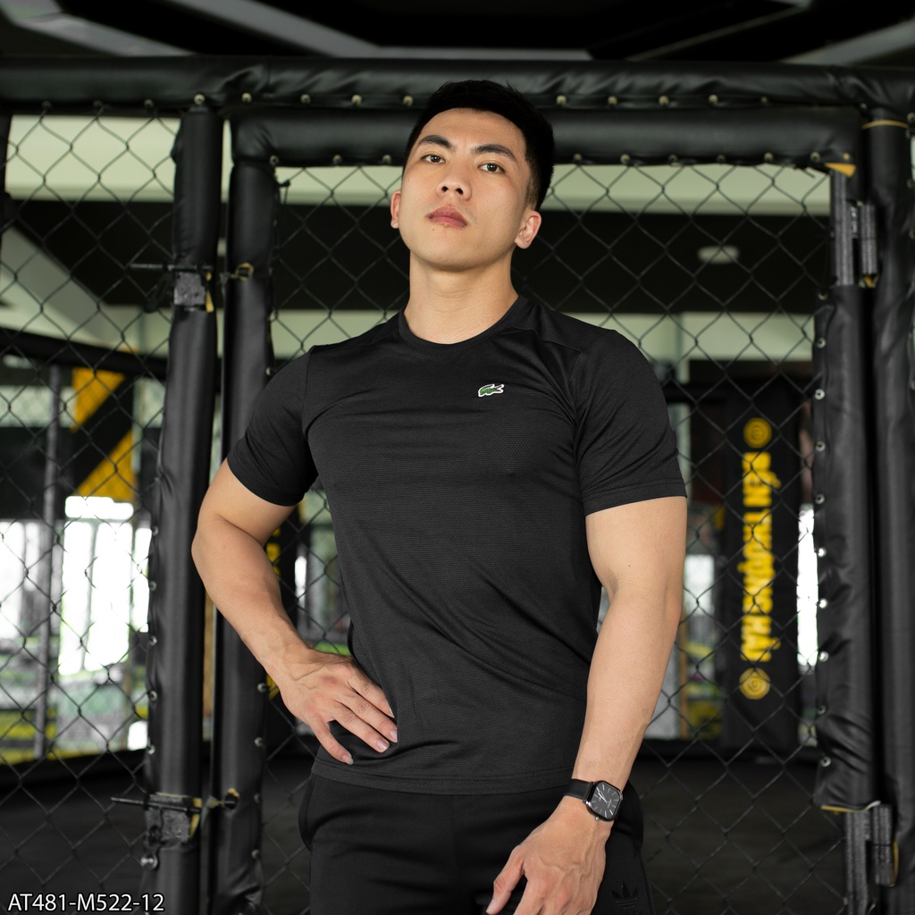 ÁO THUN TAY NGẮN La.cos.te thêu logo ngực AT481 Cotton 4 chiều - THỜI TRANG NAM VNXK