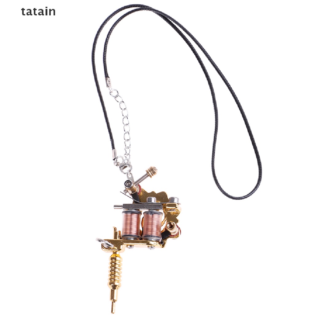 [TAT] 1X Mini Tattoo Machine Tattoo Keychain Key Holder Punk Style As Pendant Ornament CVX