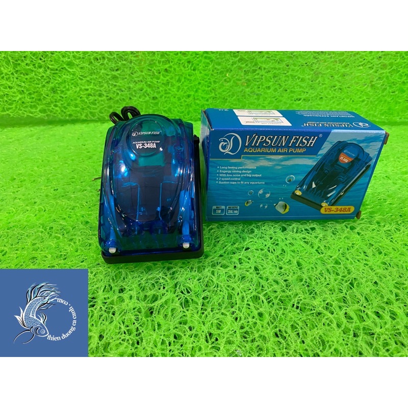 Máy oxi 2 Vòi VIPSUN VS-348A cho bể cá cảnh