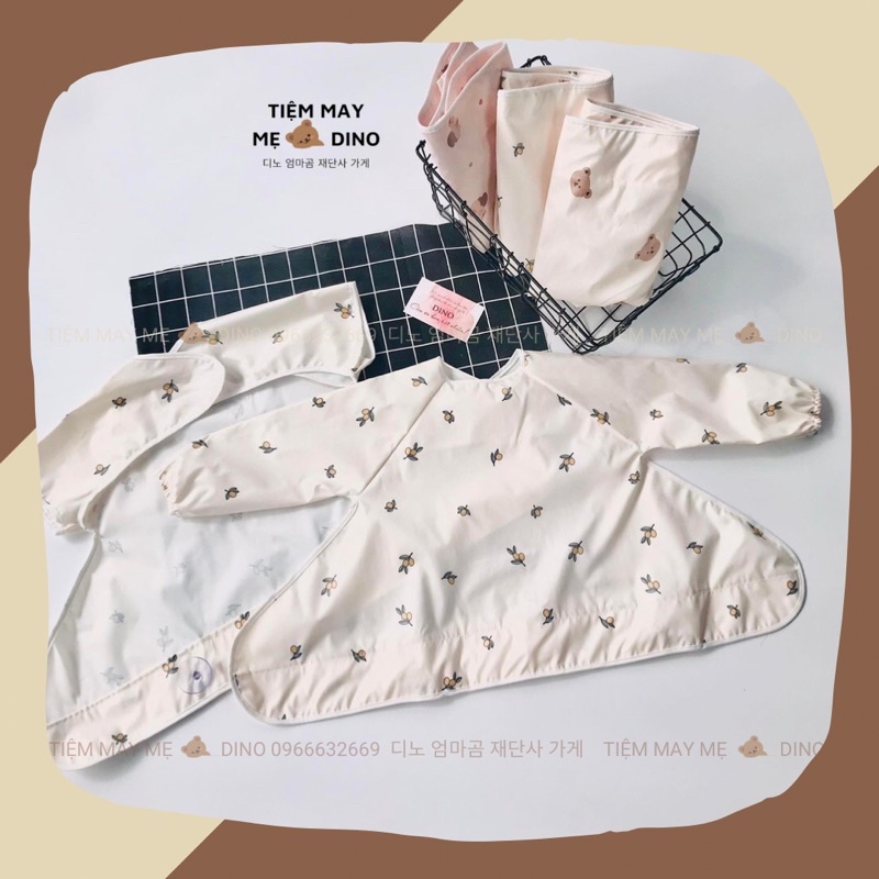 Yếm ăn dặm tiểu quý tộc chống thấm cotton thoáng khí có giác hút chân không cho bé trai bé gái