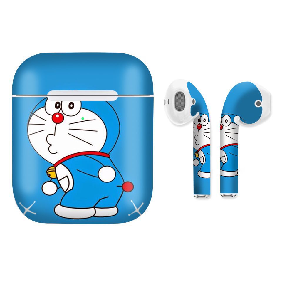 Miếng dán skin cho AirPods in hình Doremon - Dor036