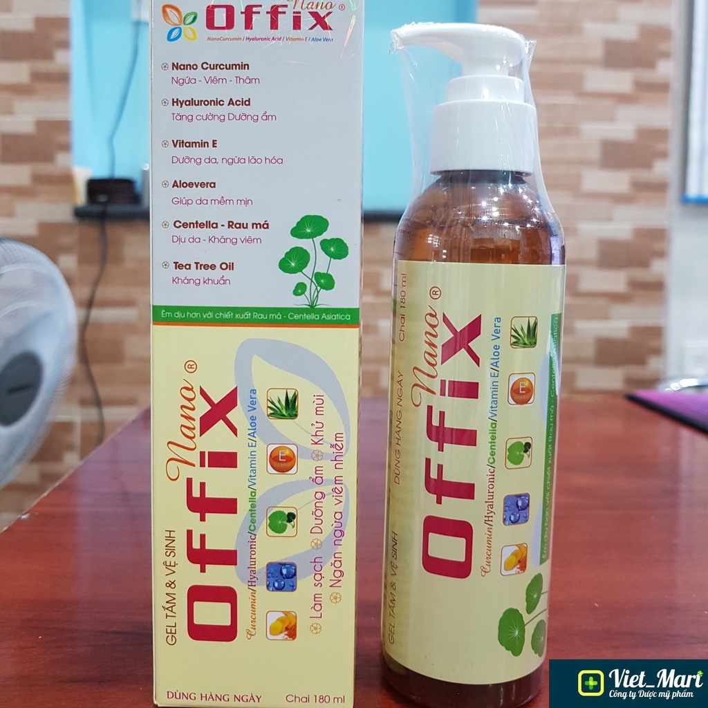 Vệ Sinh Phụ Nữ OFFIX Nano 180 ml (Nano Curcumin), vệ sinh nam giới