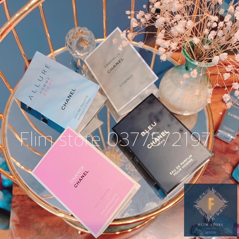 Vial/ Sample/ Mẫu thử nước hoa nữ nam mini chính hãng Chanel / hermes