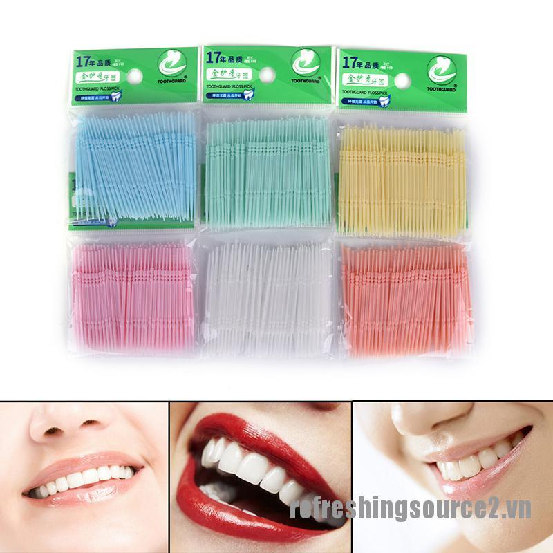 Set 100 tăm xỉa răng 2 đầu bằng nhựa PP chất lượng cao chuyên dụng cho nha khoa