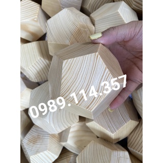 Phôi lịch gỗ 12 mặt gỗ thông khối (10 cục)