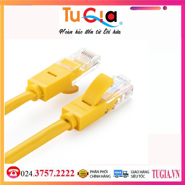 Cáp Mạng Đúc Sẵn 2 Đầu Cat 5(vàng) Dài 8M Ugreen 30641 - Hàng chính hãng