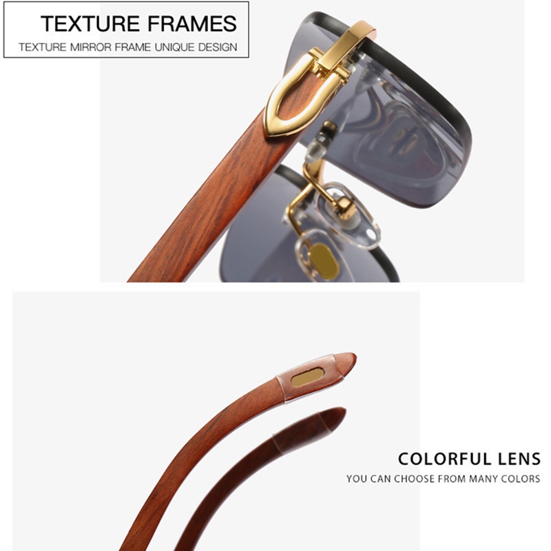 Kính mát chống tia UV400 gọng gỗ thời trang cho nam