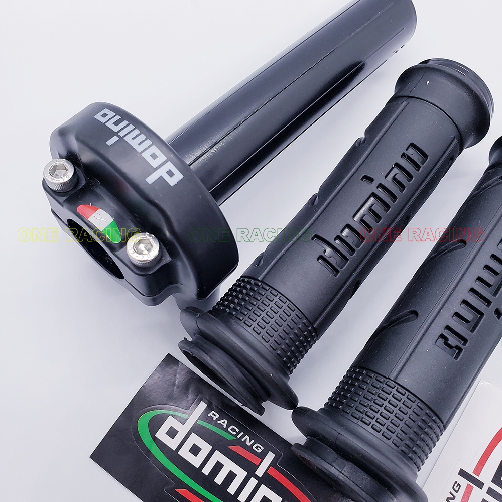 COMBO Cùm tăng tốc domino 2 dây ga, 2 Bao tay xe máy domino, mẫu cao cấp phù hợp cho tất cả dòng xe hiện nay, ONE RACING