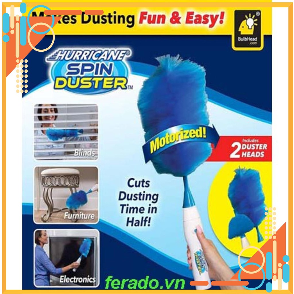 [CỰC RẺ] Chổi Quét Bụi Tích Điện Spin DUSTER Thông Minh Đa Năng Chức Năng Chạy Bằng Sạc Pin - GDSUNG161