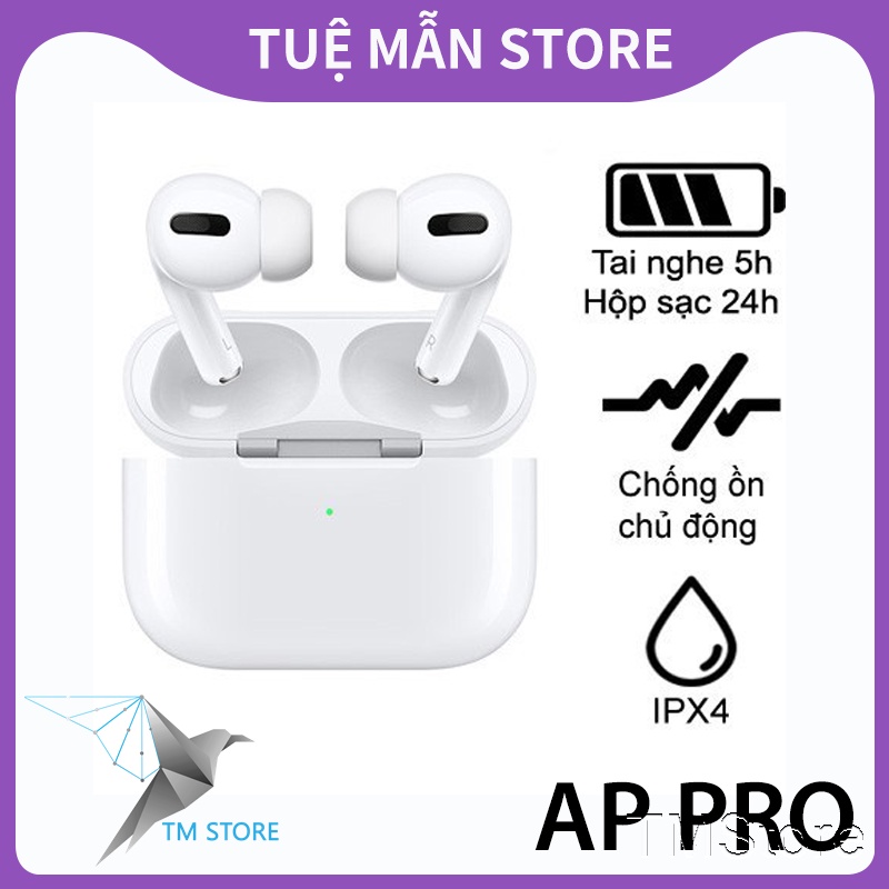 tai nghe bluetooh không dây Inpod Pro TMS Shop định vị Đổi tên chống ồn dành cho ios adroid