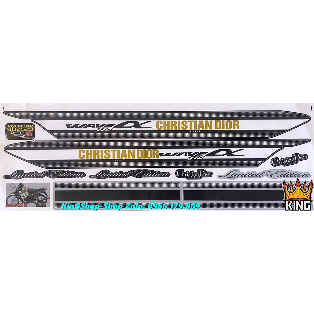 Tem Rời Dior Ghép Crom Wave 110cc Siêu Đẹp -Ảnh Thật