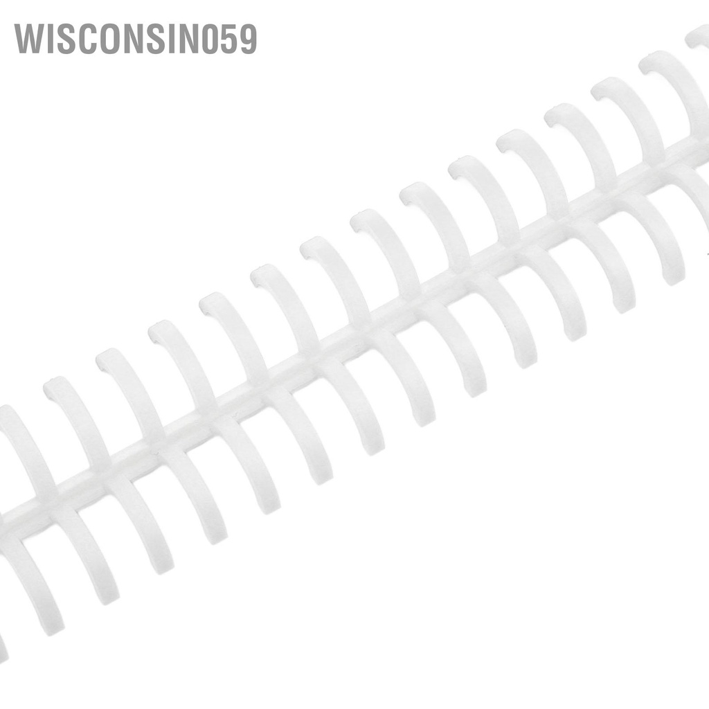 Wisconsin059 10 cái Ràng buộc Gai Hình xoắn ốc Cuộn dây Lược 30 lỗ Dải nhựa cho lá rời Đường kính 1 / 2in