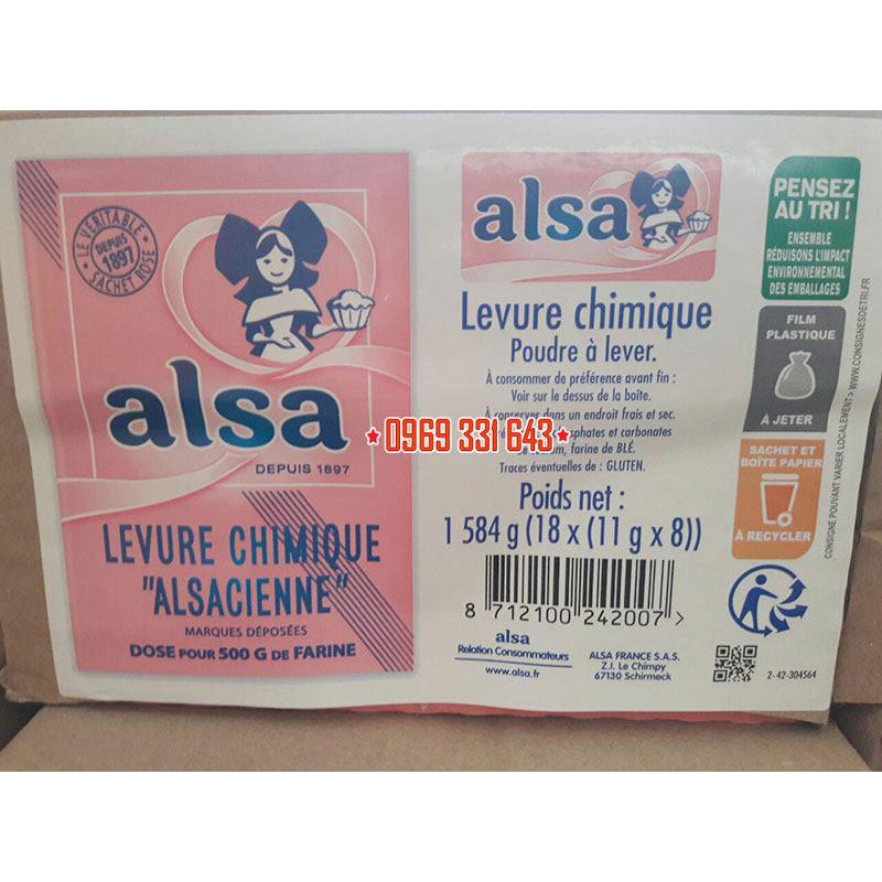 BỘT NỞ ALSA (Bột nổi baking powder) PHÁP gói 11g - Sỉ giá tốt