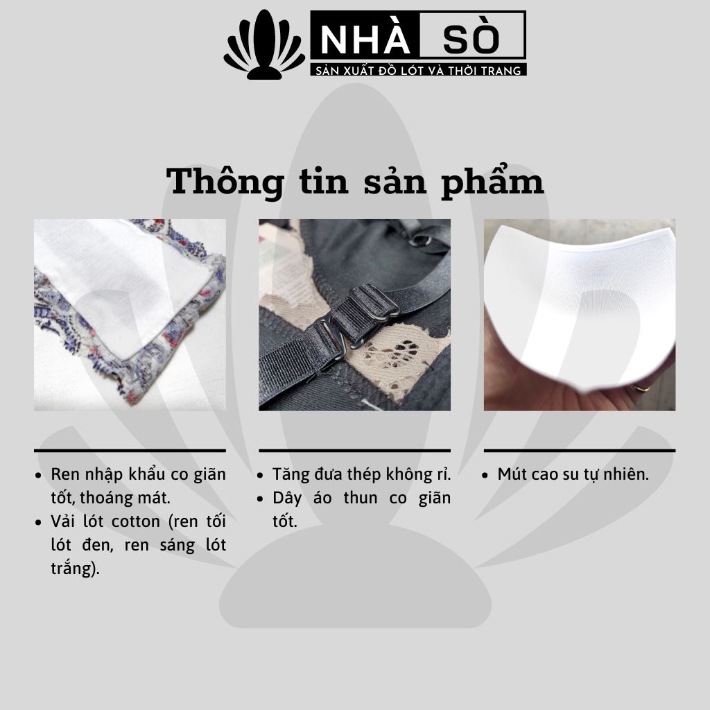 Áo lót sexy🔥AL04 ren họa tiết hoa không gọng 13 màu gợi cảm Nhà Sò