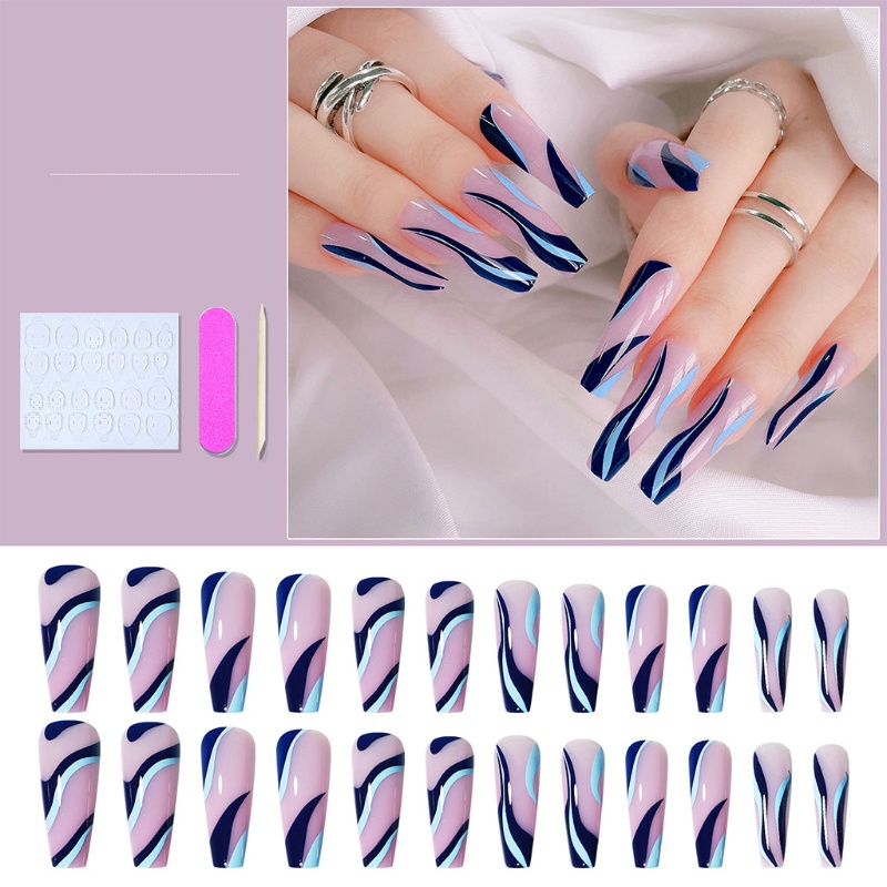 Bộ 24 Móng Tay Giả Bằng Nhựa ABS Tinh Tế Cho Nữ