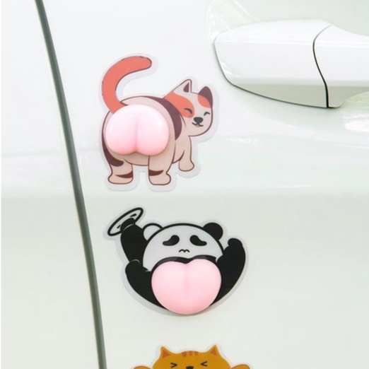 Miếng Dán Bảo Vệ Kính Chiếu Hậu Xe Hơi Chống Trầy Xước Họa Tiết Hoạt Hình Dễ Thương