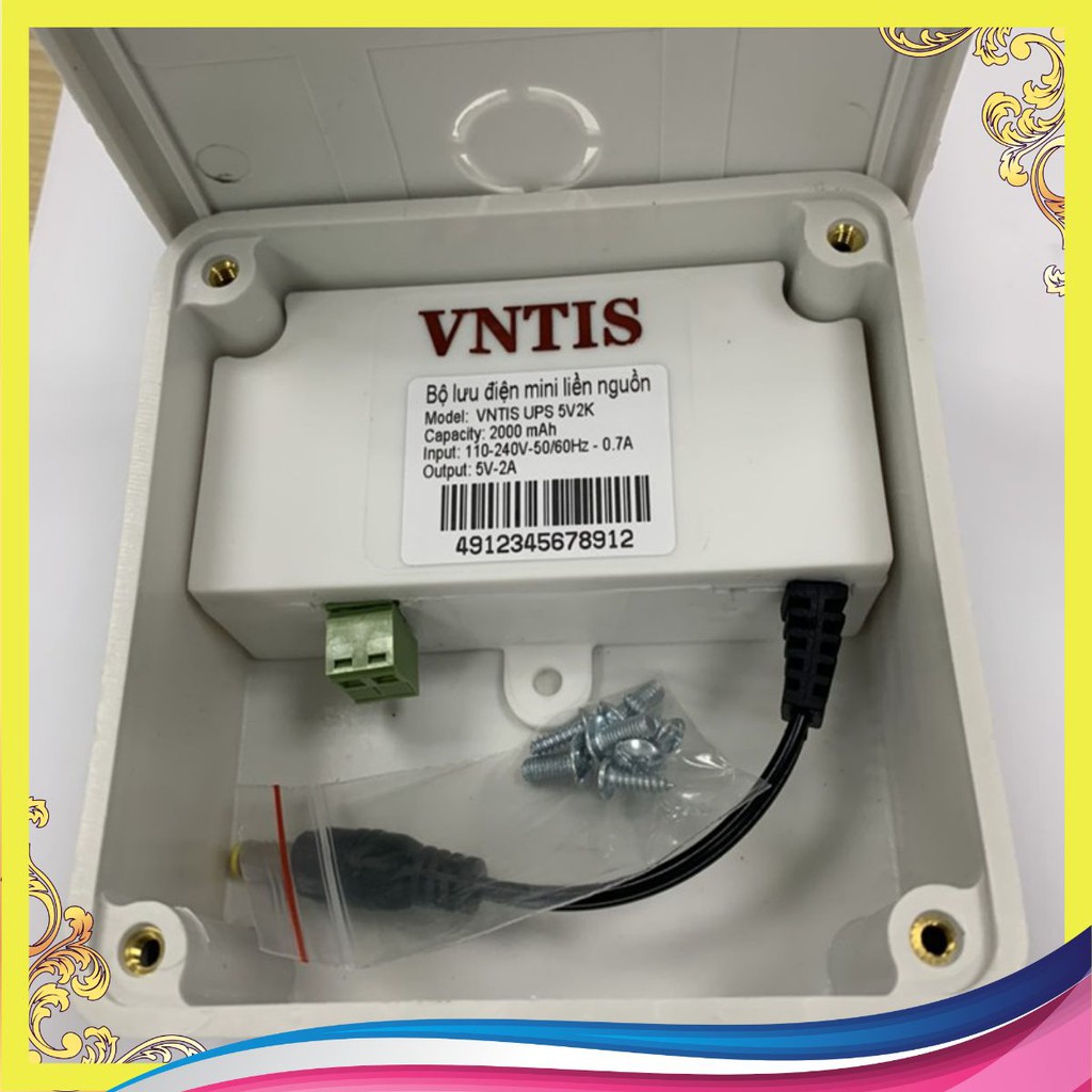 Bộ lưu điện mini liền nguồn VNTIS 5v-2A và 12v-2A|bộ lưu điện|bộ lưu điện camera|bộ lưu điện ups|bo luu dien