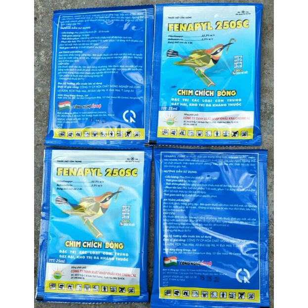 Chế phẩm diệt sâu đã kháng thuốc FENAPYL 250SC diệt sâu xanh da láng sâu tơ sâu lông sâu cuốn lá sâu đục quả sâu keo