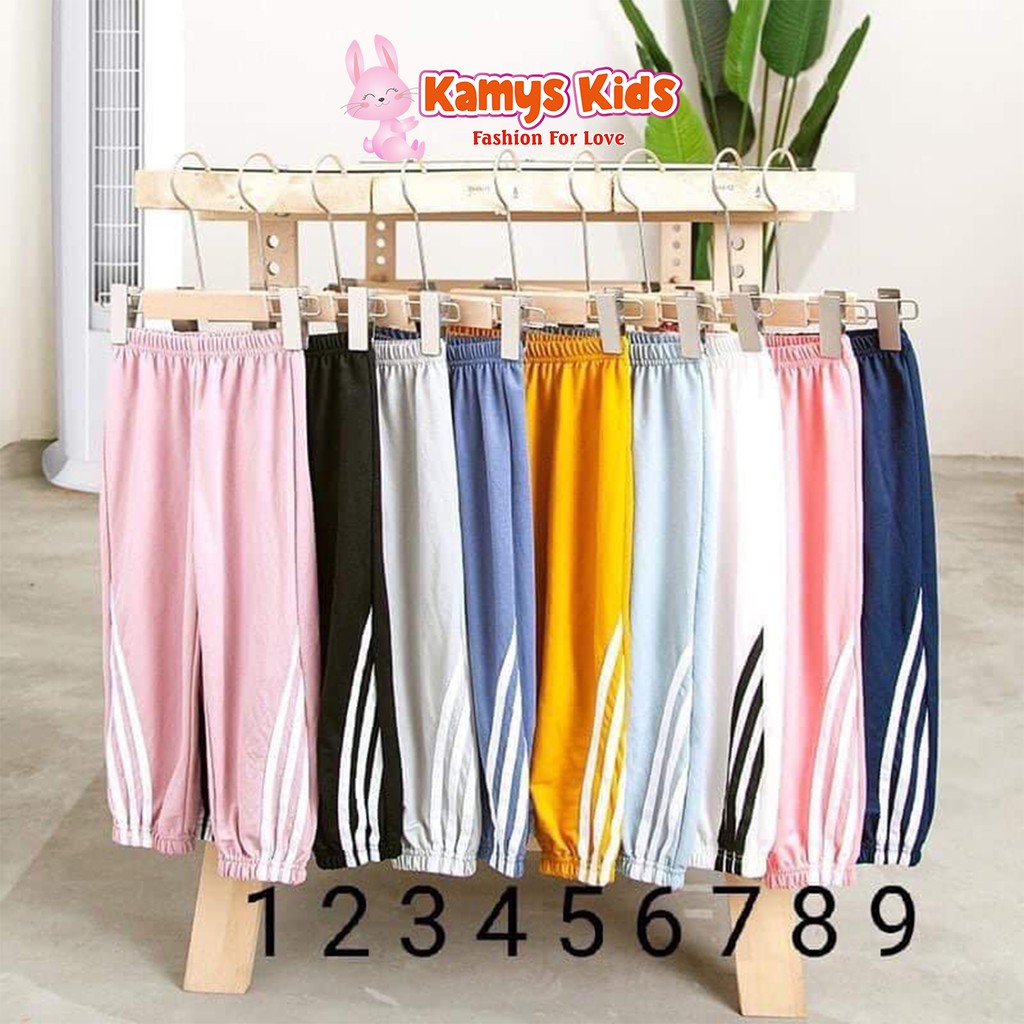 Quần jogger bo ống thể thao trẻ em KAMYS KIDS cho bé trai bé gái từ 10-35kg