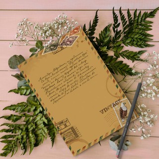 Giấy viết thư đẹp phong cách vintage giấy kraft dày dặn