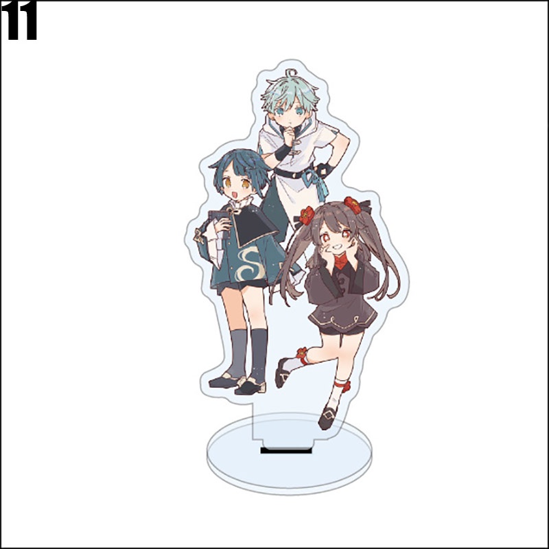 Genshin impact stand maid style Mô hình nhân vật ayaka ganyu hutao zhongli xiao xingqiu chongyun để bàn