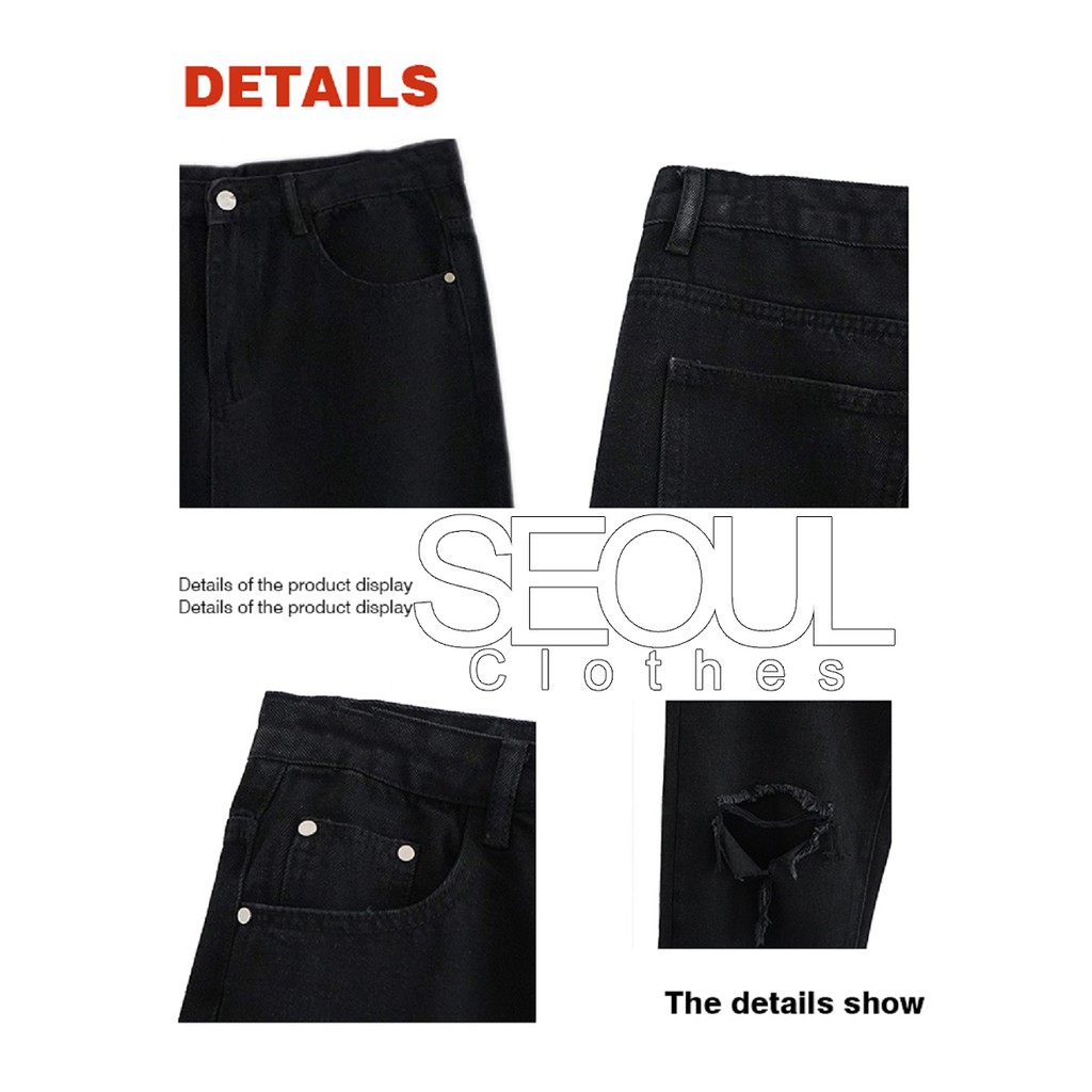 Quần jean nam nữ Hàn Quốc dáng rộng Trousers Loose SCT7TR66