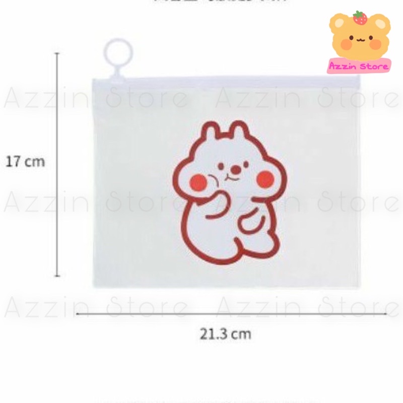 Túi Zip Khóa Kéo A5 Đựng Bút, Mĩ Phẩm, Đồ Dùng Học Tập 21,3 x 17cm Azzin Store