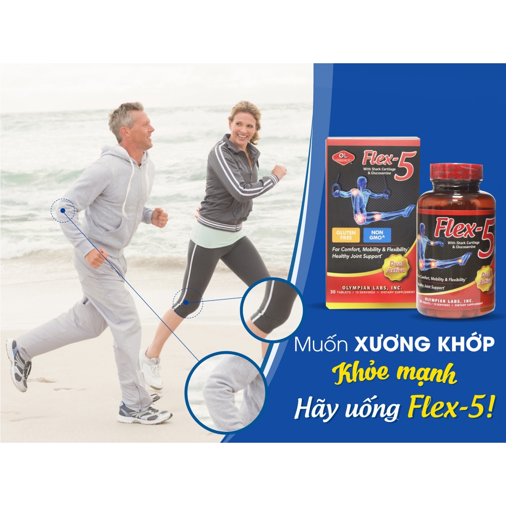 Viên Uống Olympian labs Flex-5 Chăm Sóc Sức Khoẻ Xương Khớp 30 Viên