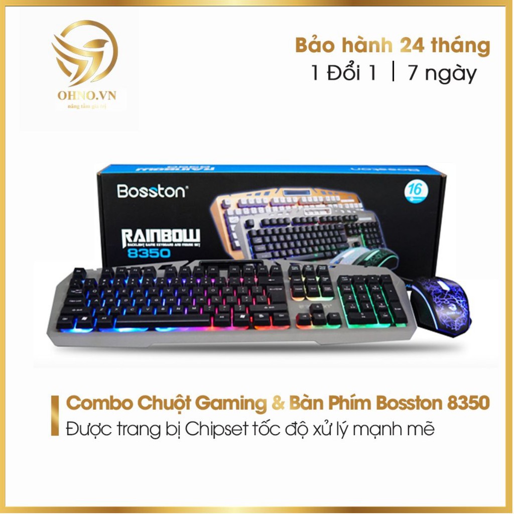 Combo Bàn Phím Và Chuột Đèn Led Có Dây Bosston 8350 Cao Cấp - OHNO Việt Nam | WebRaoVat - webraovat.net.vn