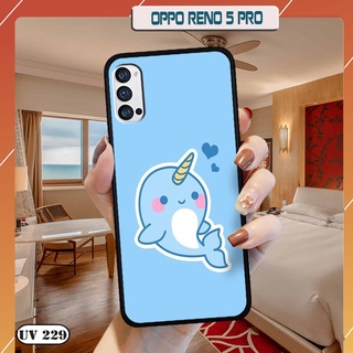 Ốp lưng nhám in hình 3d oppo reno 5 pro