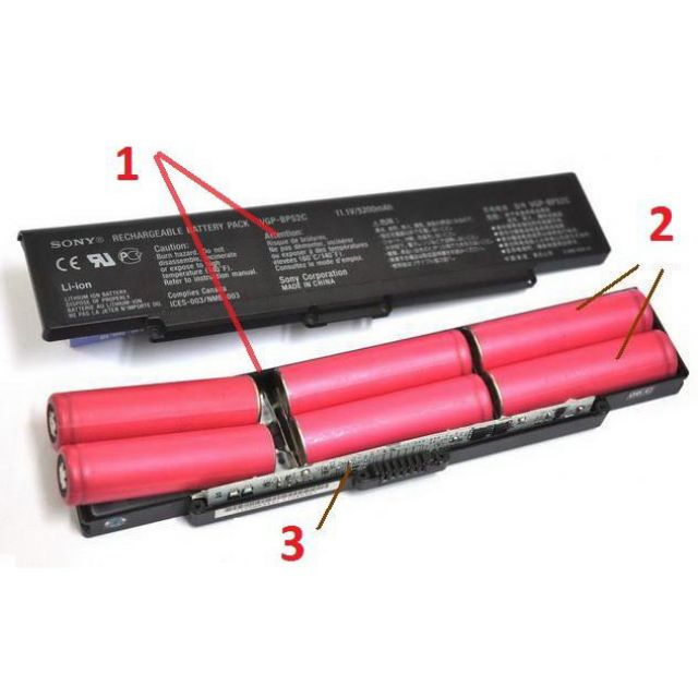 Cell PIN Sanyo 18650 2400 MAH THÁO MÁY DÙNG LÀM SẠC DỤ PHÒNG