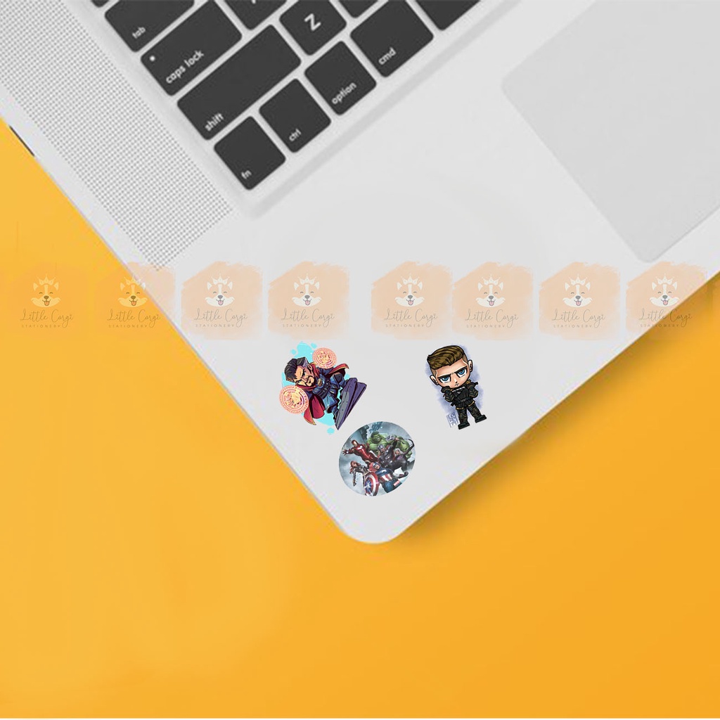 Set 60/30 hình dán sticker siêu anh hùng Marvel Avenger chibi hoạt hình dễ thương