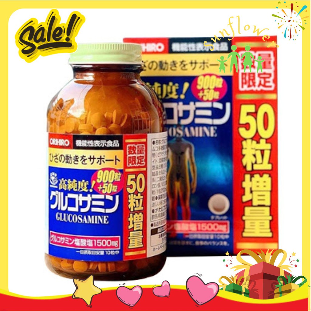 Viên uống bổ xương khớp Glucosamine Orihiro 1500mg 950 viên