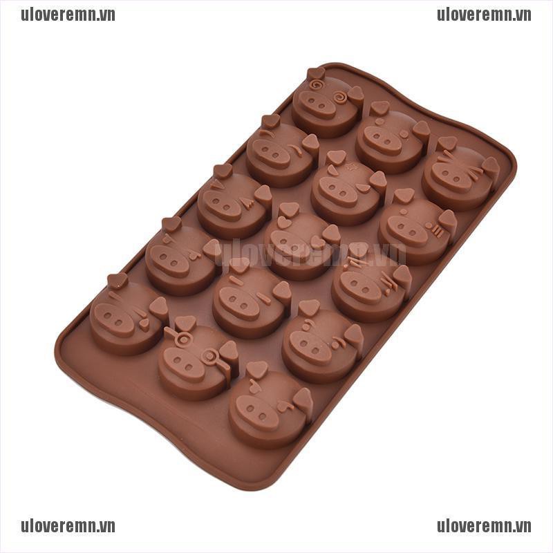 Khuôn Silicone Làm Bánh / Sô Cô La Hình Chú Heo Đáng Yêu