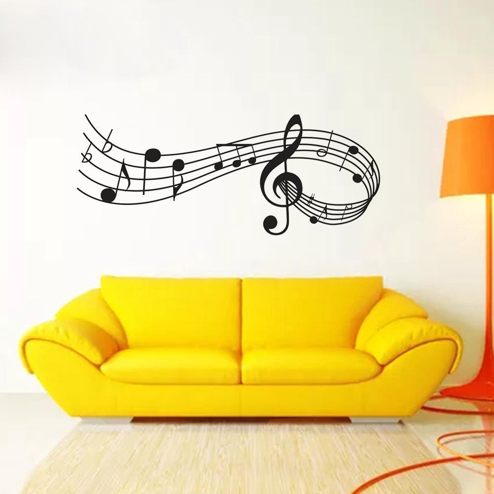 Miếng dán tường hình nốt nhạc xinh xắn F8U7