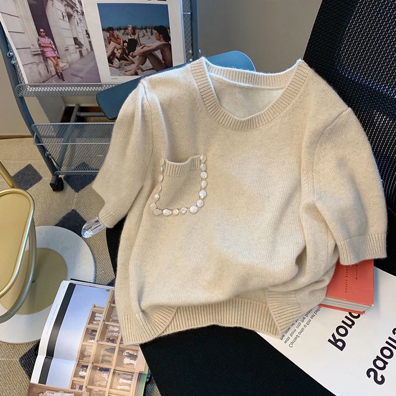 Xiaoxiang Áo Sweater Tay Ngắn Phong Cách Mới Cao Cấp Thời Trang Mùa Xuân Cho Nữ