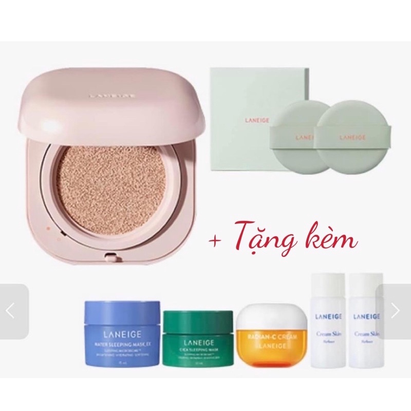 SET 8 món Phấn LANEIGE CUSHION MATTE và GLOW